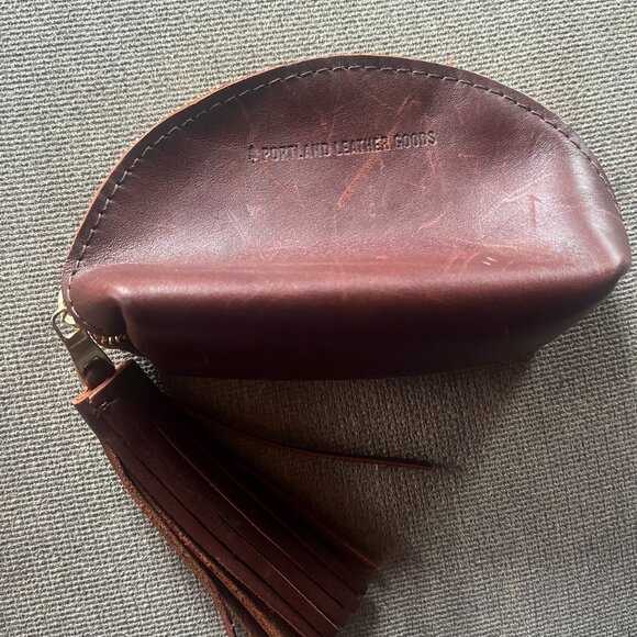 Portland Leather Handbags - Portland Leather Tasseled Taco pouch EUC brown PLG